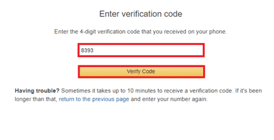 Enter Verification Code